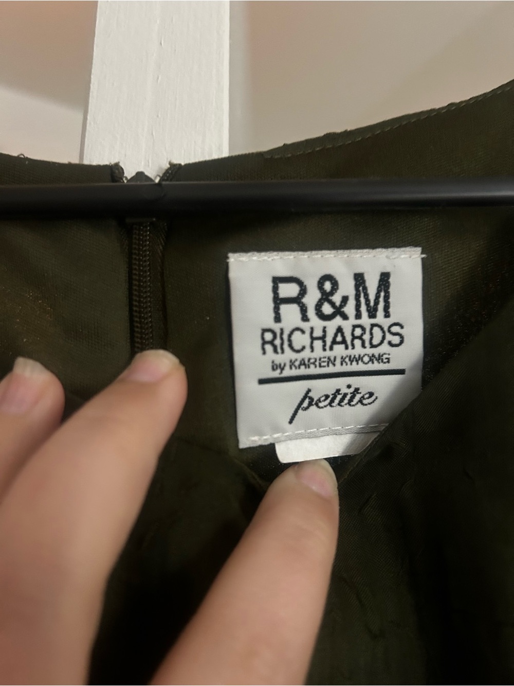R&M Richards Sleeveless Textured Midi Dress in Dark Green - Picture 10 of 11